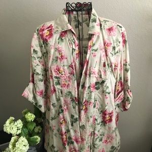 Floral over shirt by Eden & Olivia size XL